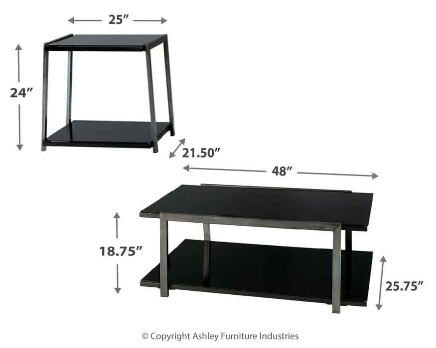 Rollynx Table (Set of 3)  Homestyle Furniture (ARk)