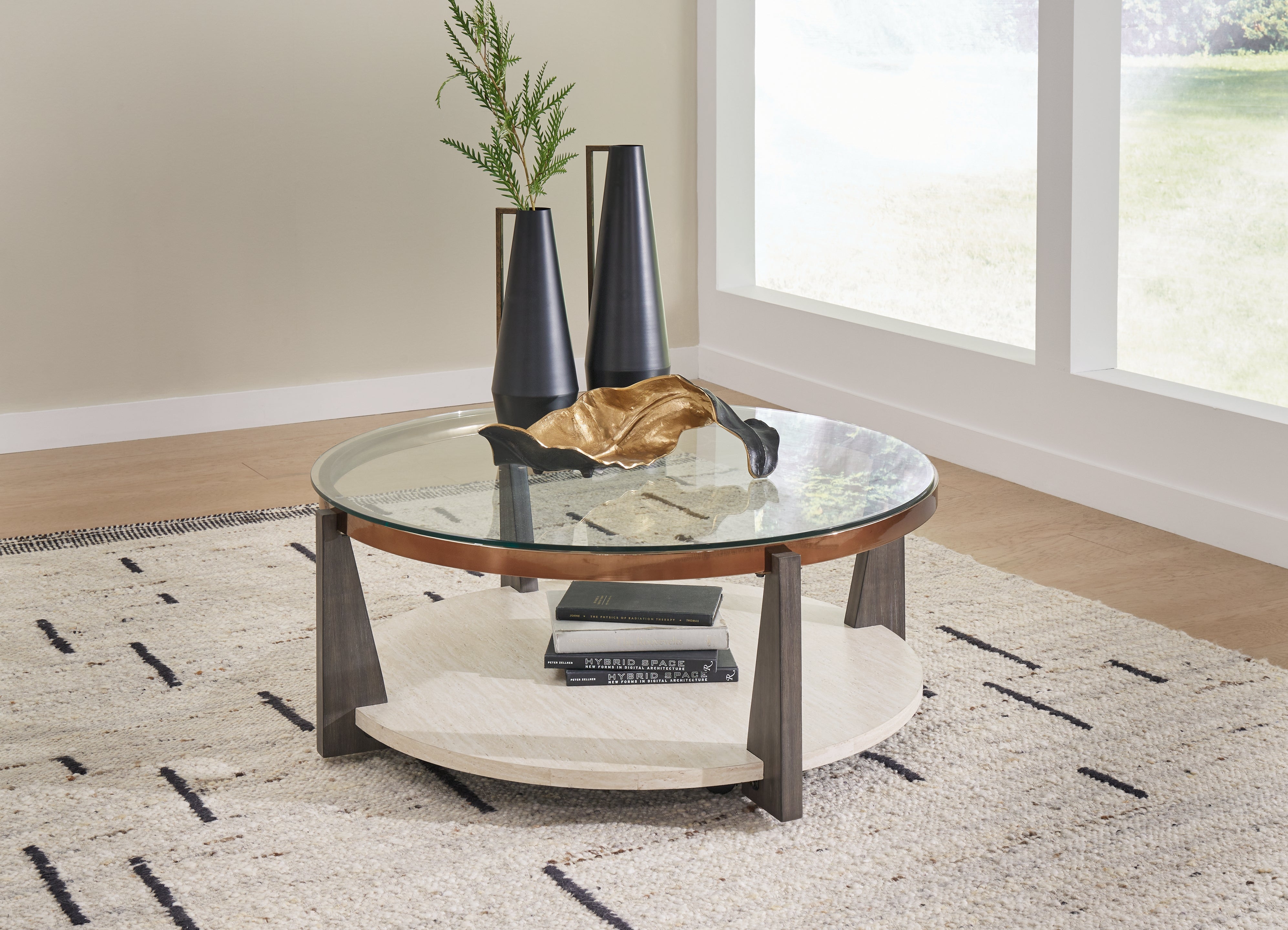 Homestyle Furniture - Ashley Furniture - Frazwa Coffee Table - Round Cocktail Table - T432-8