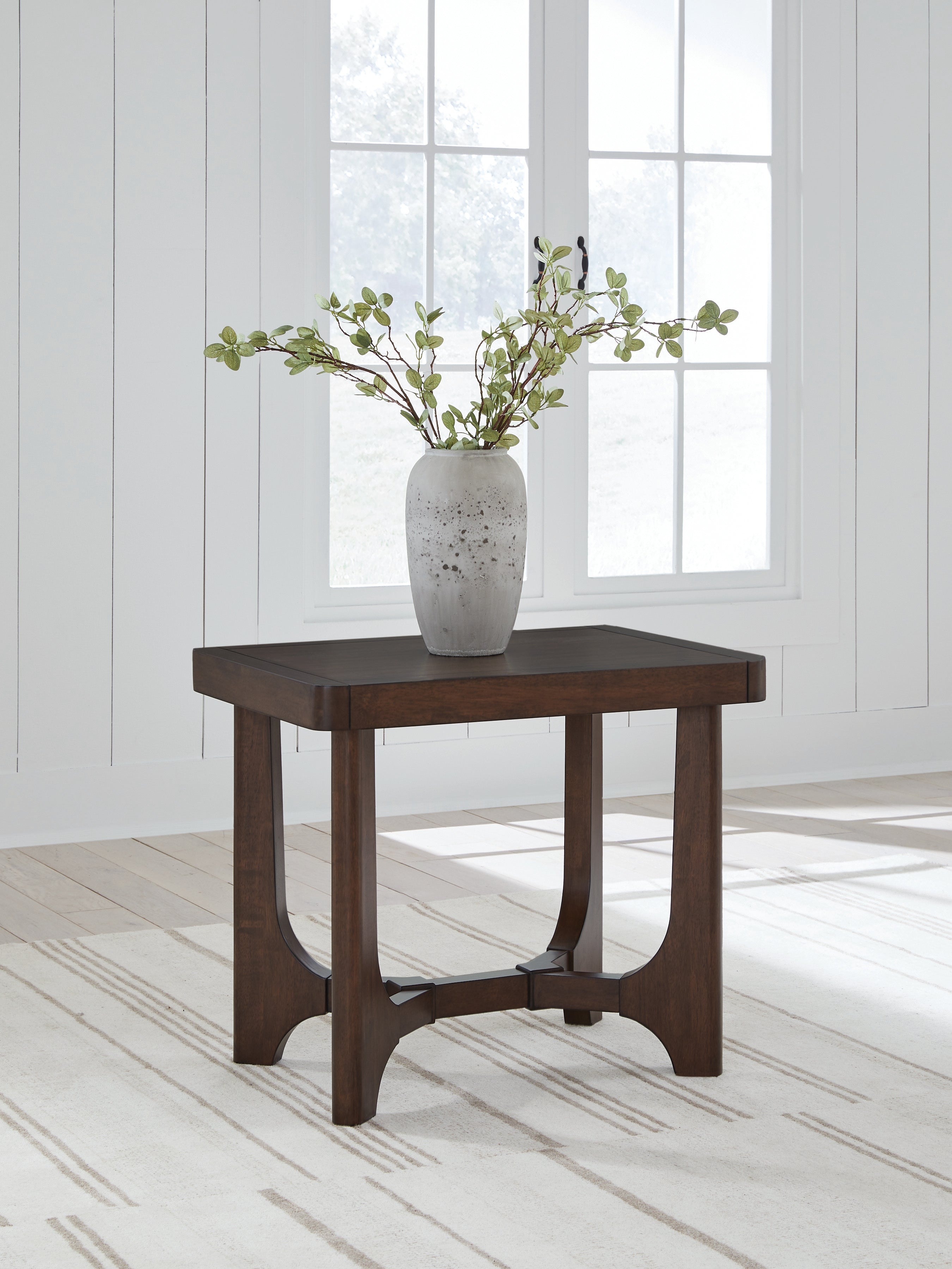 Homestyle Furniture - Ashley Furniture - Korestone End Table - Rectangular End Table / Dark Brown - T438-3