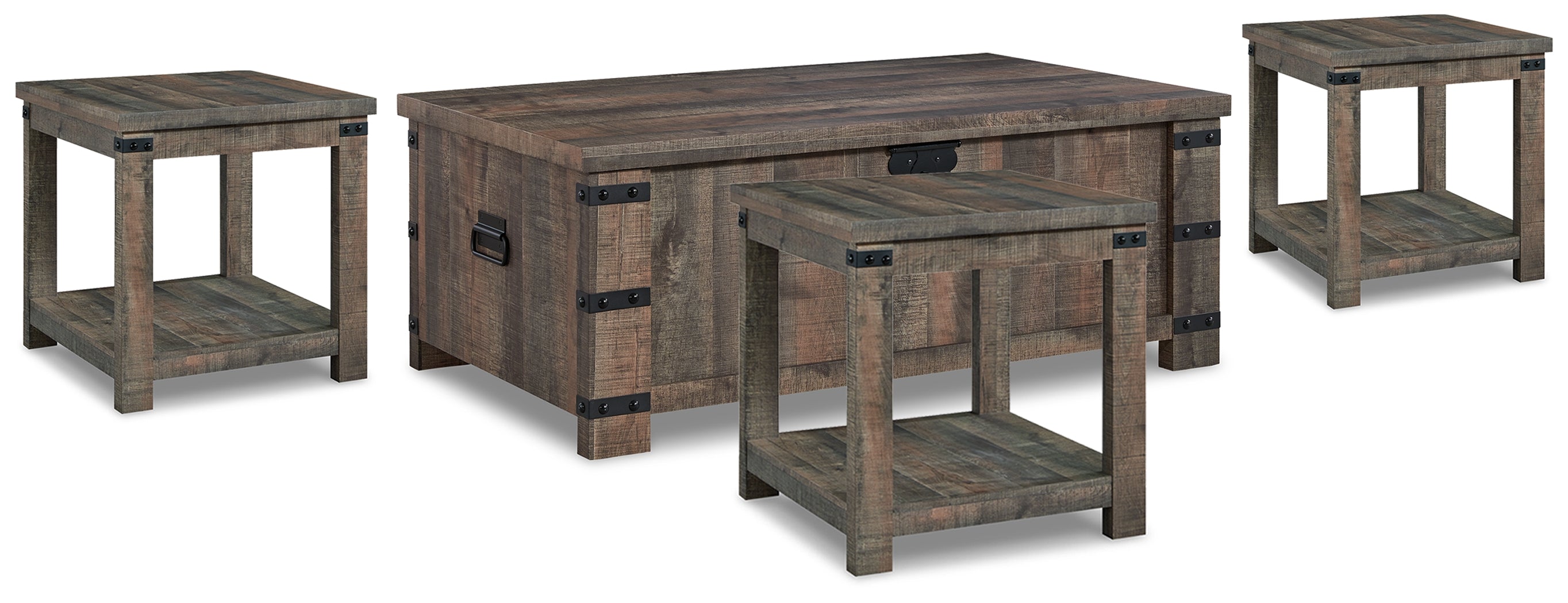 Homestyle Furniture - Ashley Furniture - Hollum Coffee Table and 3 End Tables - Coffee Table and 3 End Tables - T466T2