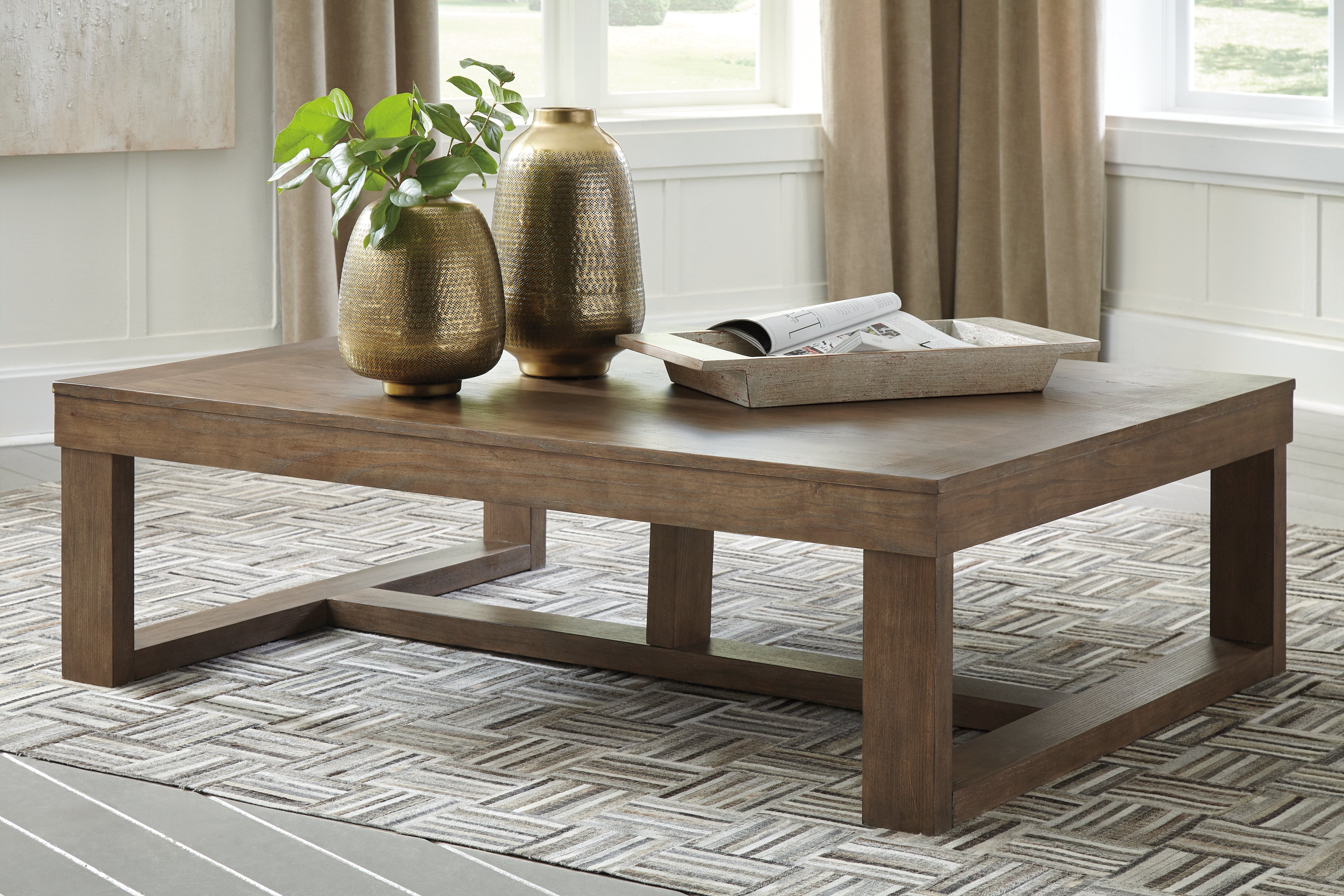 Homestyle Furniture - Ashley Furniture - Cariton Coffee Table - Rectangular Cocktail Table - T471-1