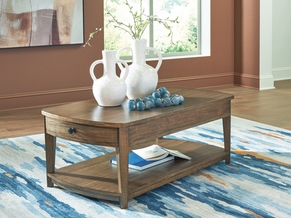 Homestyle Furniture - Ashley Furniture - Burkbyer Coffee Table - Rectangular Cocktail Table - T513-1