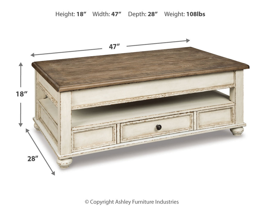 Realyn Coffee Table with Lift Top  Homestyle Furniture (ARk)