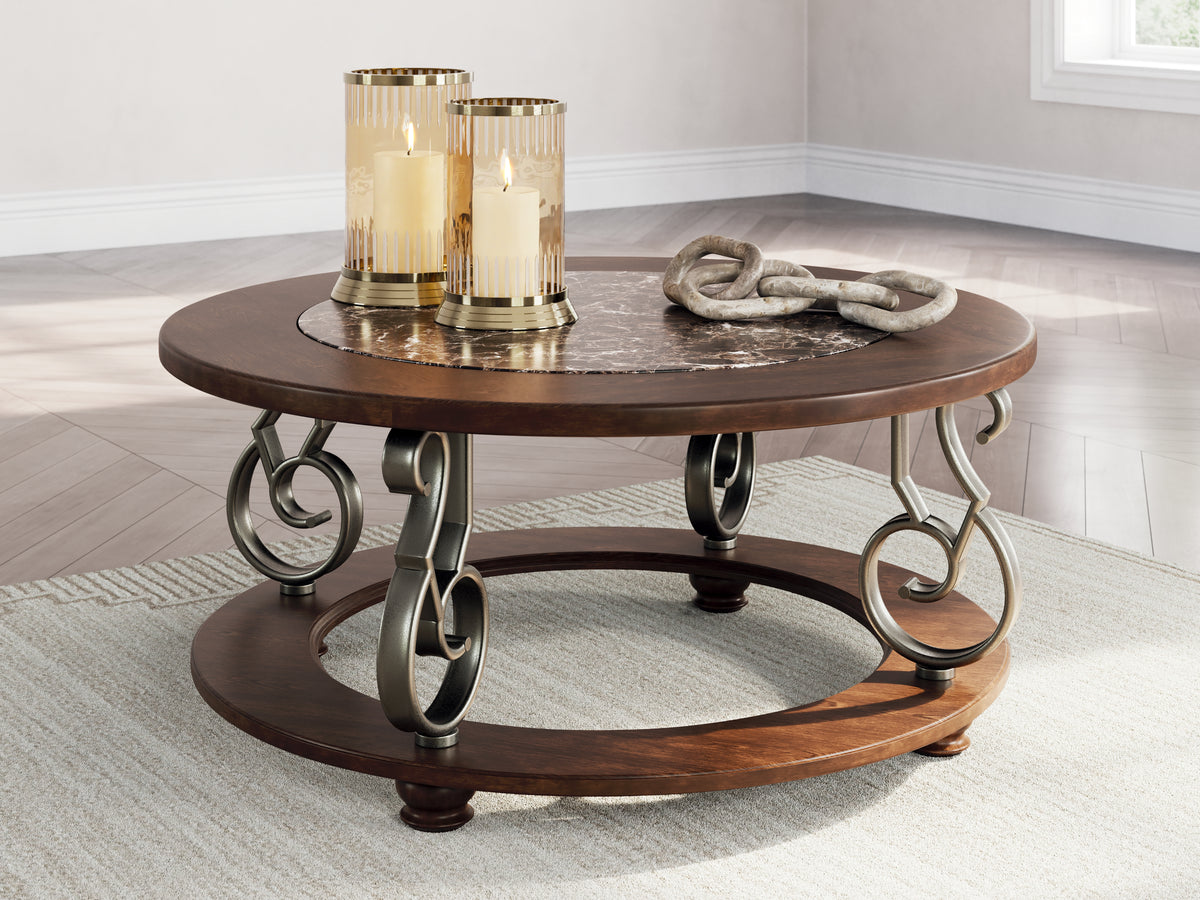 Homestyle Furniture - Ashley Furniture - Frallyn Coffee Table - Round Cocktail Table - T623-8
