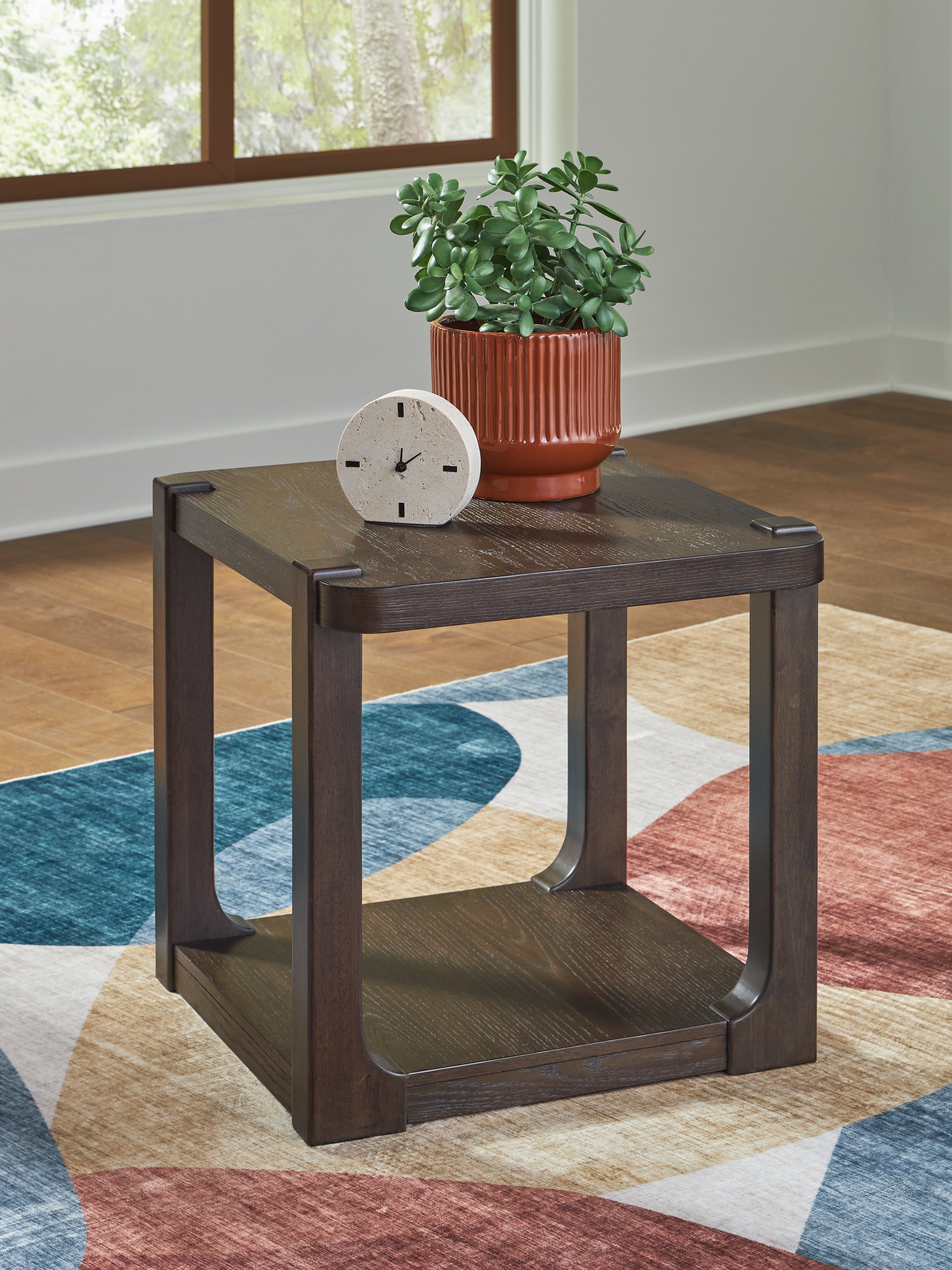 Homestyle Furniture - Ashley Furniture - Breckington End Table - Rectangular End Table / Dark Brown - T656-3