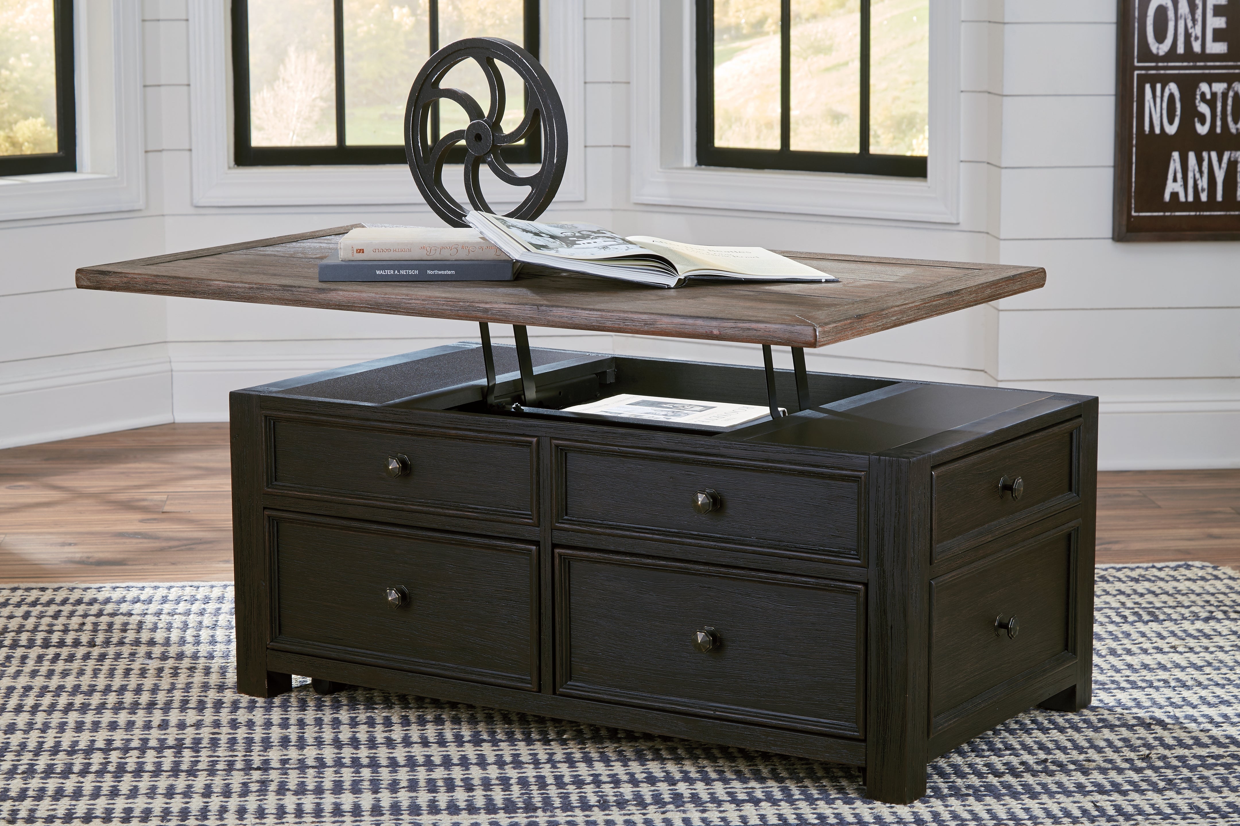 Homestyle Furniture - Ashley Furniture - Tyler Creek Coffee Table with Lift Top - Lift Top Cocktail Table - T736-20