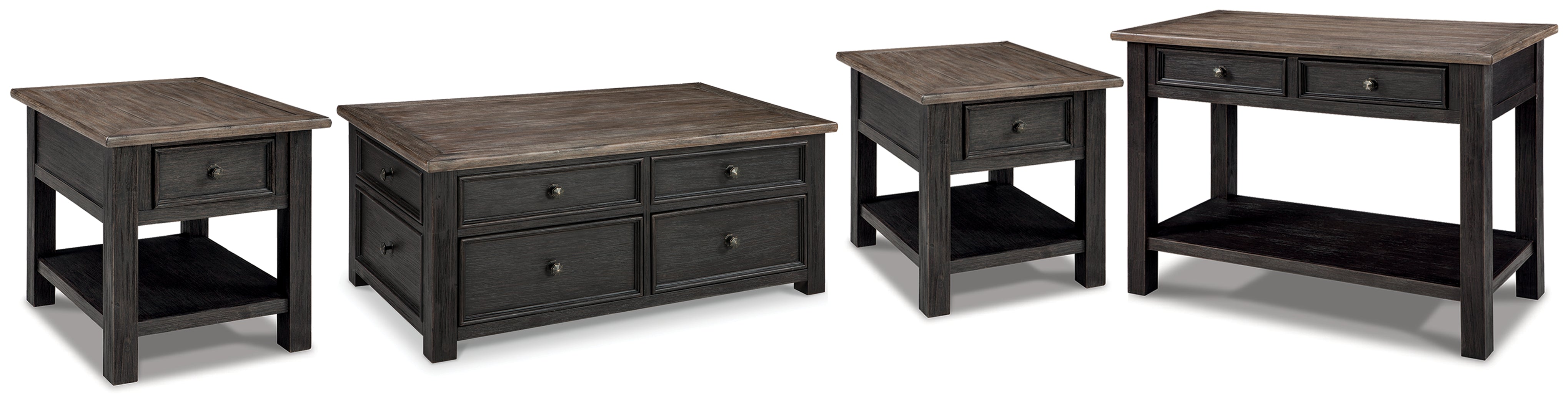 Homestyle Furniture - Ashley Furniture - Tyler Creek Coffee Table and 2 End Tables with Console - Coffee Table and 2 End Tables with Console - T736T3