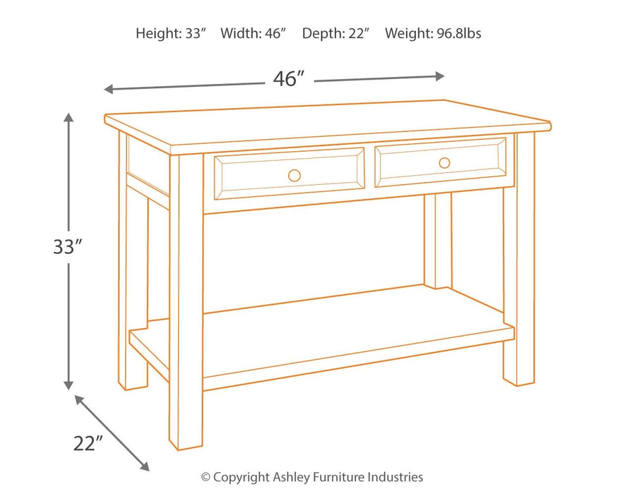 Tyler Creek Sofa/Console Table  Homestyle Furniture (ARk)