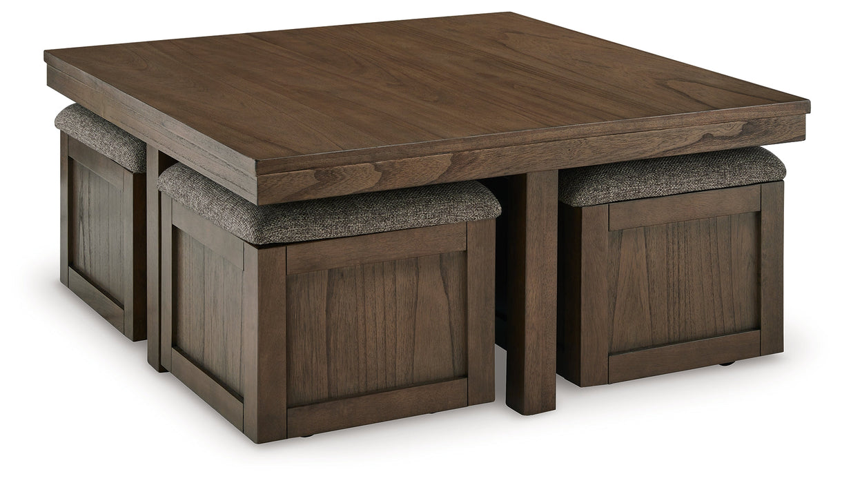 Boardernest Coffee Table with 4 Stools  Homestyle Furniture (ARk)