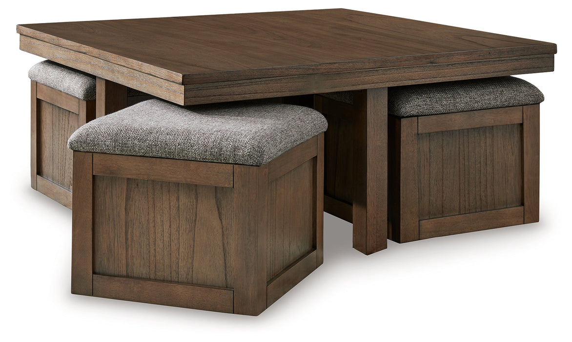 Boardernest Coffee Table with 4 Stools  Homestyle Furniture (ARk)