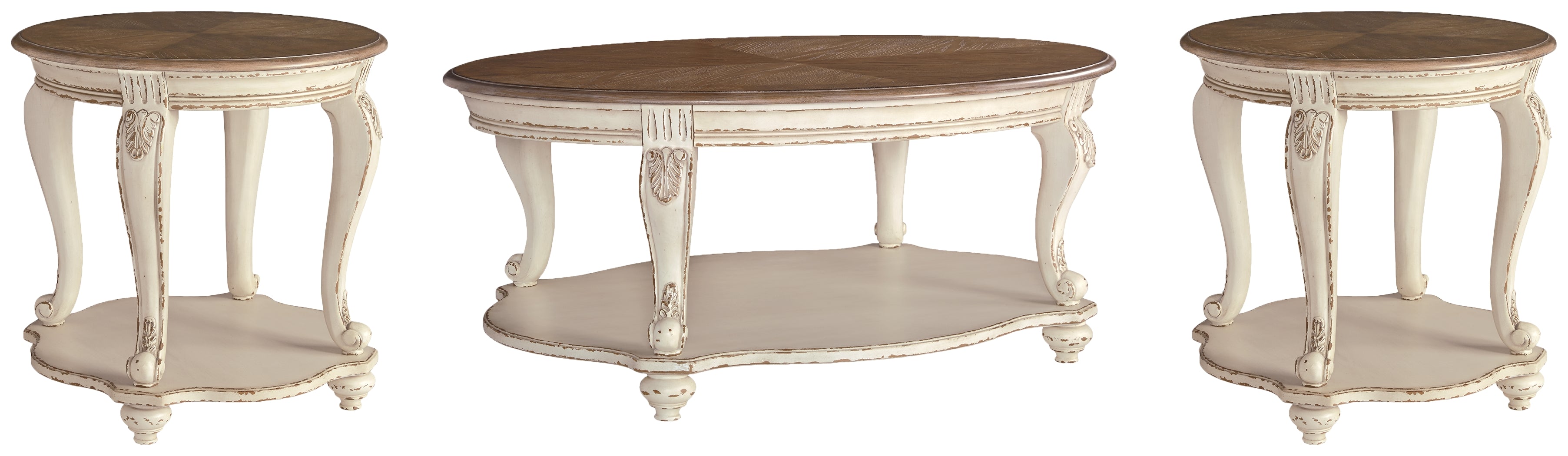 Homestyle Furniture - Ashley Furniture - Realyn Coffee Table and 2 End Tables - Coffee Table and 2 End Tables - T743T1