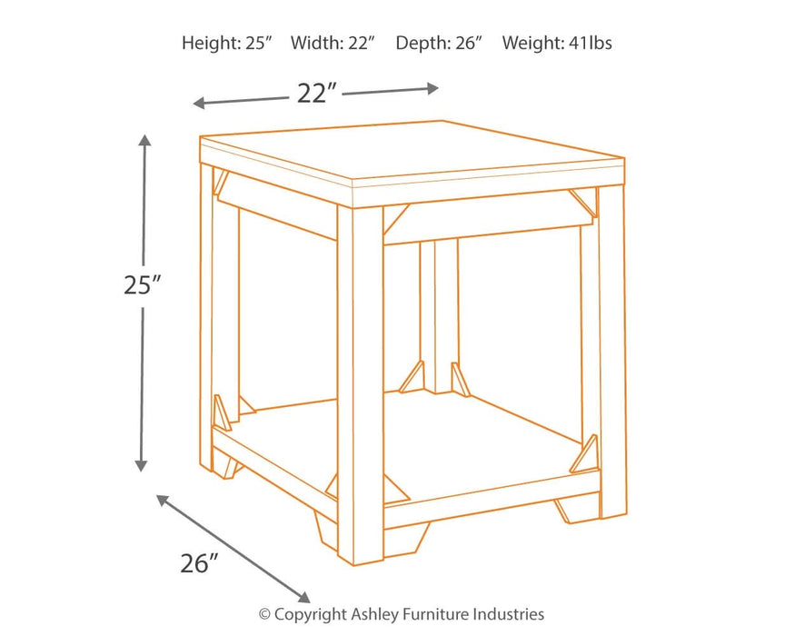 Fregine End Table  Homestyle Furniture (ARk)