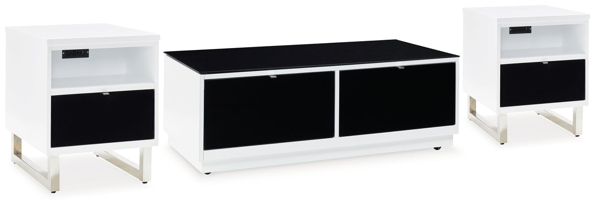 Homestyle Furniture - Ashley Furniture - Gardoni Coffee Table and 2 Chairside End Tables - Coffee Table and 2 Chairside End Tables - T756T2