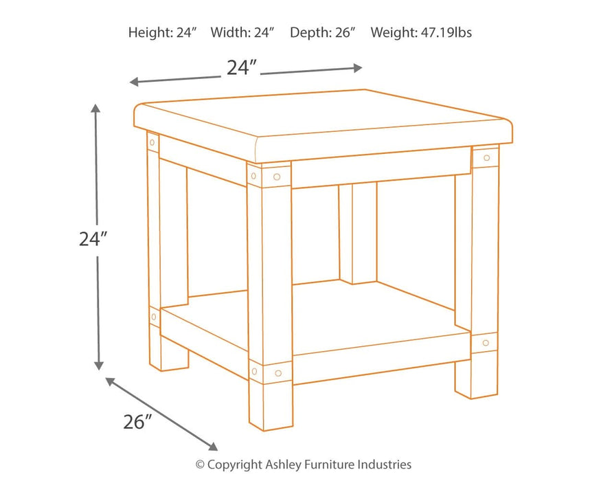 Carynhurst End Table  Homestyle Furniture (ARk)