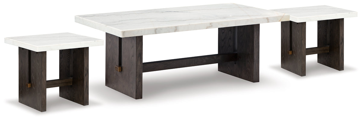 Homestyle Furniture - Ashley Furniture - Burkhaus Coffee Table and 2 Ends - Coffee Table and 2 Ends - T779T1