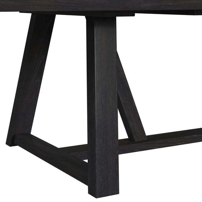 Transcend Dining Table with 22"" Leaf in Charcoal