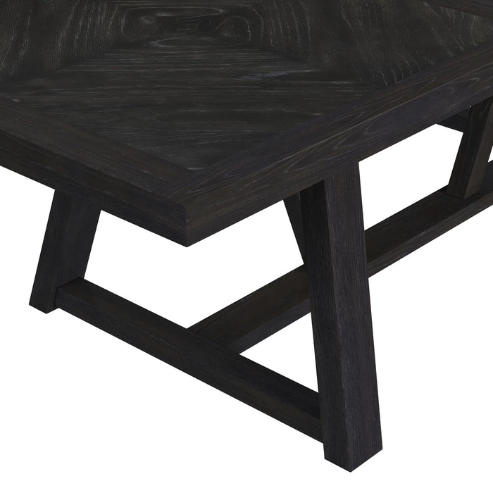 Transcend Dining Table with 22"" Leaf in Charcoal