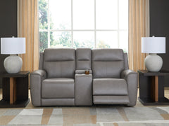 Homestyle Furniture - Ashley Furniture - 5Z-Comfort Power Reclining Loveseat with Console - PWR REC Loveseat/CON/ADJ HDRST - PCU1090018