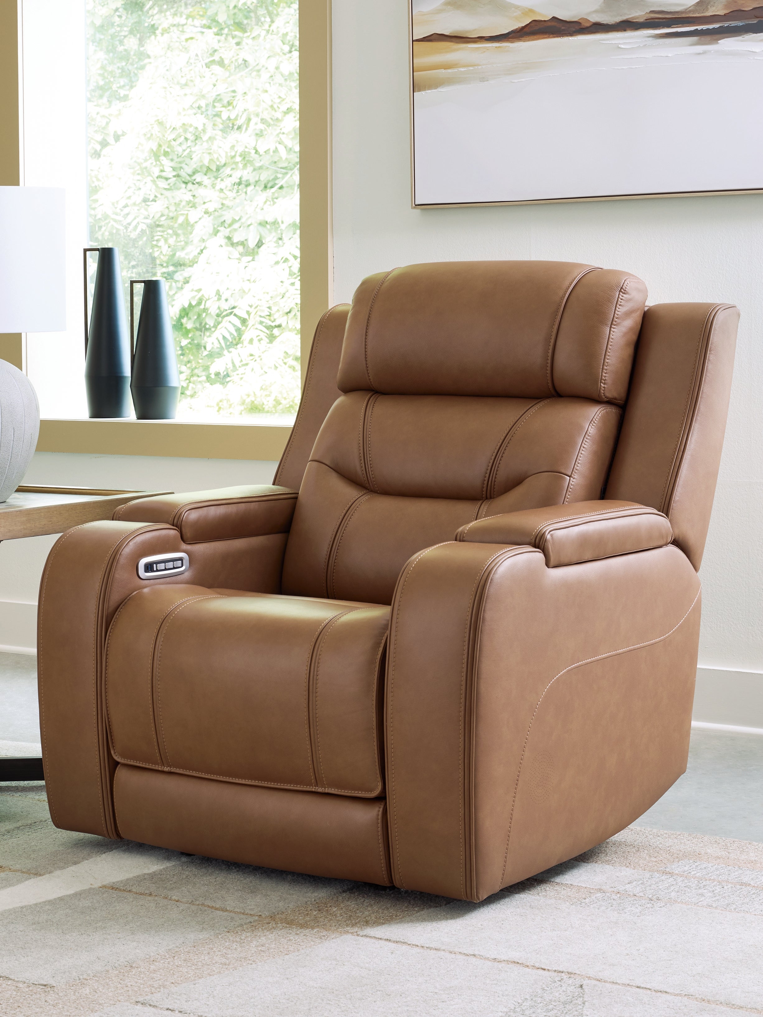 Homestyle Furniture - Ashley Furniture - Knightington Power Recliner with Audio Seating - Power Recliner w/Audio Seating / Caramel - PCU1160013A