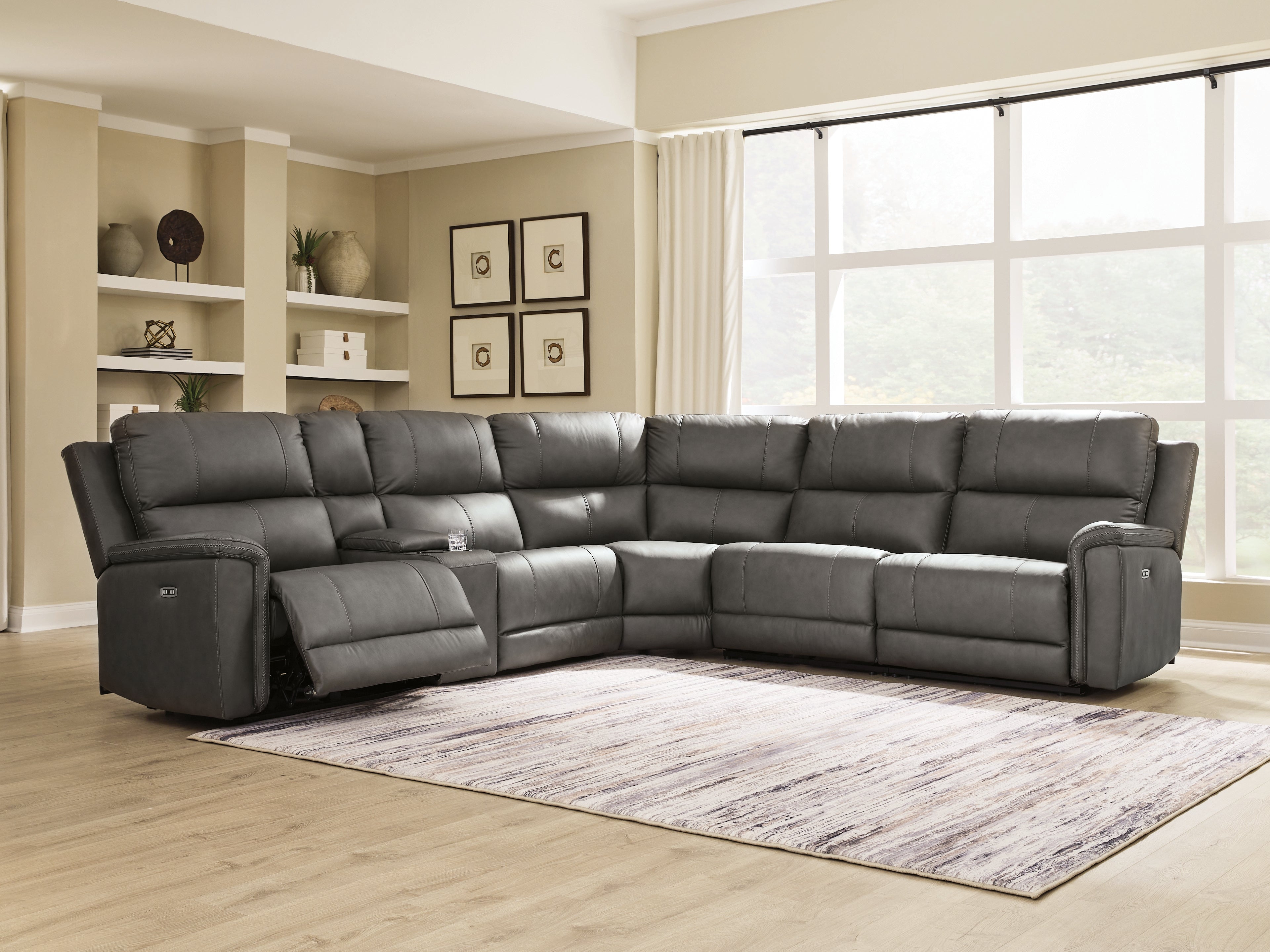 Homestyle Furniture - Ashley Furniture - Bleckley 6-Piece Power Reclining Sectional - 6-Piece Power Reclining Sectional / Anchor - PCU12000S5