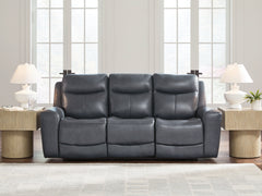 Homestyle Furniture - Ashley Furniture - Next Move Power Reclining Sofa - PWR REC Sofa with ADJ Headrest - PCU1210015