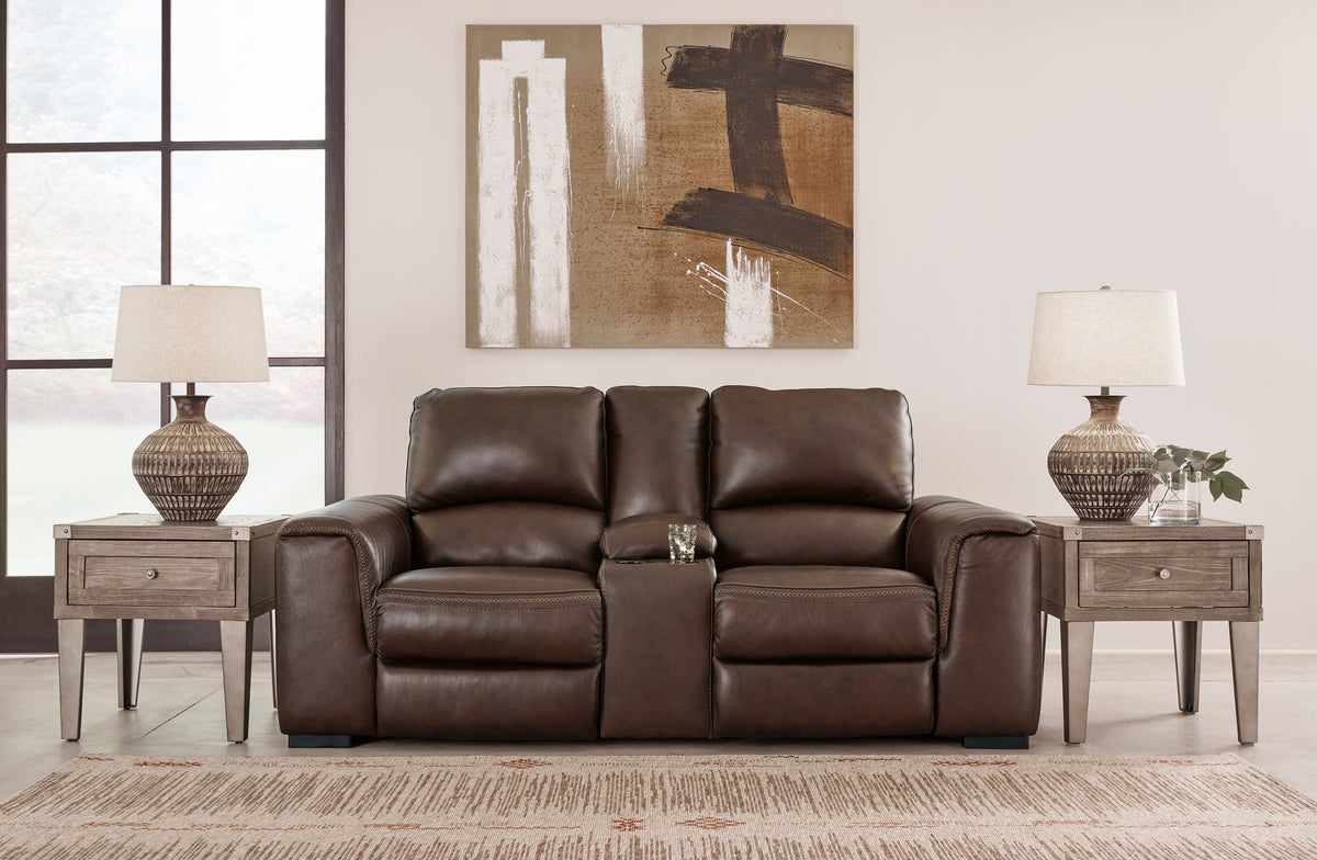 Homestyle Furniture - Ashley Furniture - Alessandro Power Reclining Loveseat with Console - PWR REC Loveseat/CON/ADJ HDRST - U2550218