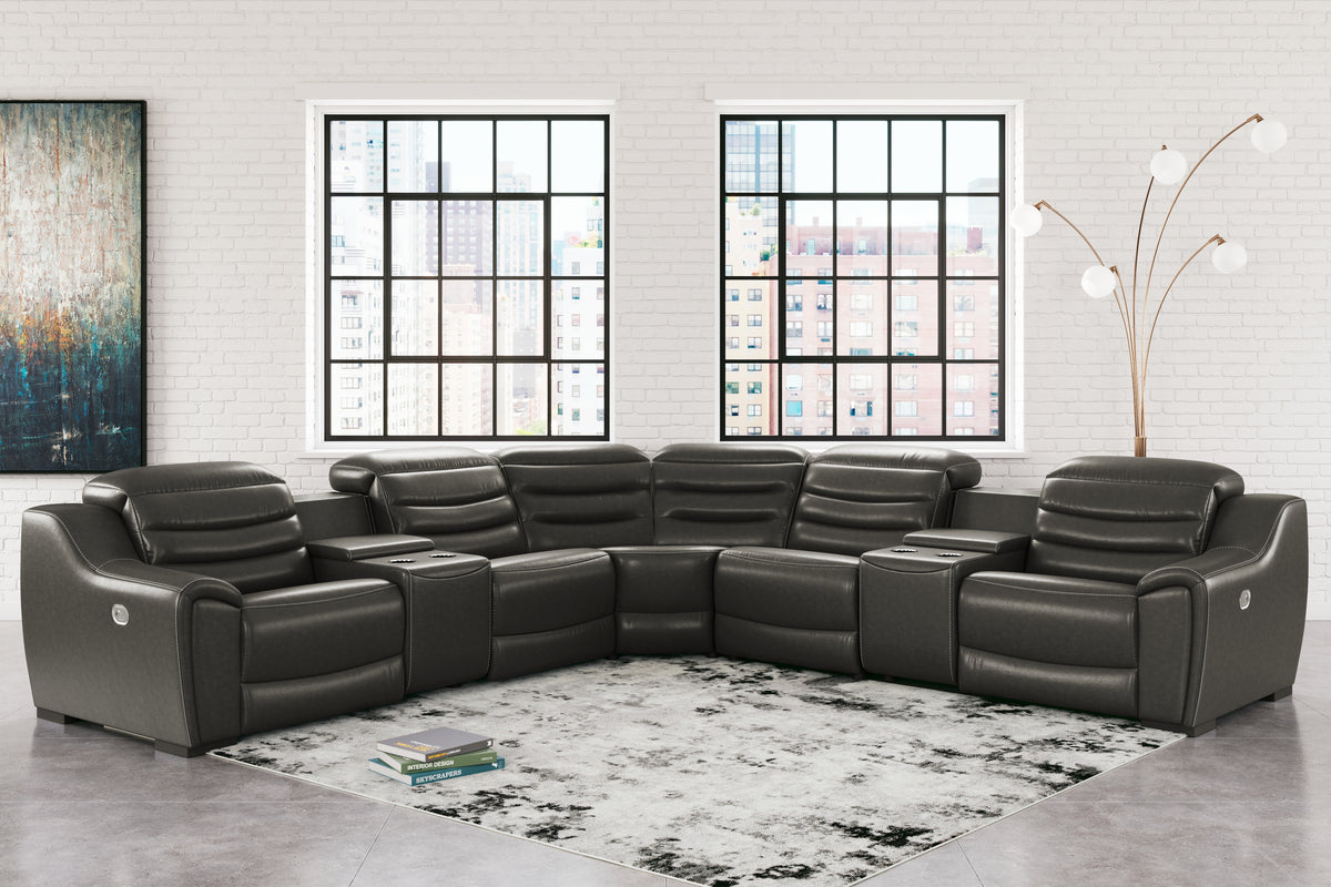 Homestyle Furniture - Ashley Furniture - Center Line 7-Piece Power Reclining Sectional - 7-Piece Power Reclining Sectional - U63404S7
