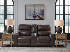 Homestyle Furniture - Ashley Furniture - Crossplex Power Reclining Loveseat with Console - PWR REC Loveseat/CON/ADJ HDRST - PCU6450618