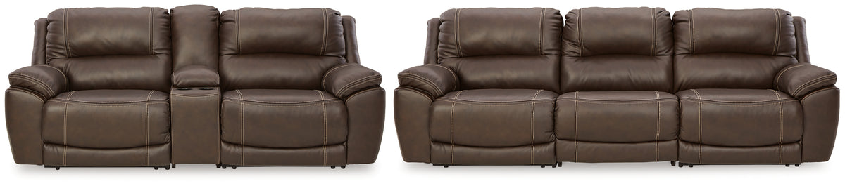 Homestyle Furniture - Ashley Furniture - Dunleith 3-Piece Reclining Sofa and 3-Piece Loveseat with Console - 3-Piece Reclining Sofa and 3-Piece Loveseat with Console - U71604U1