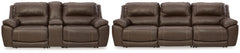 Homestyle Furniture - Ashley Furniture - Dunleith 3-Piece Reclining Sofa and 3-Piece Loveseat with Console - 3-Piece Reclining Sofa and 3-Piece Loveseat with Console - U71604U1
