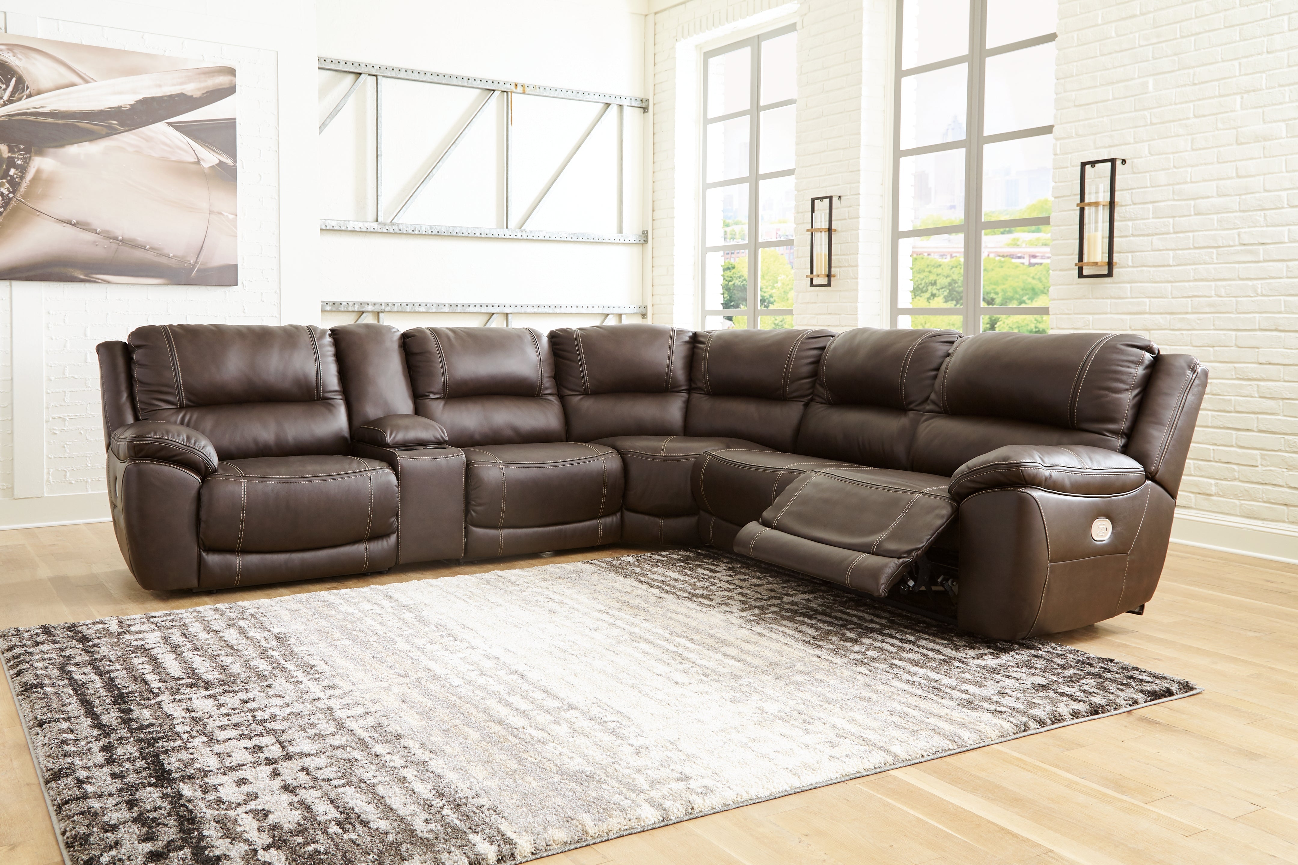 Homestyle Furniture - Ashley Furniture - Dunleith 6-Piece Power Reclining Sectional - 6-Piece Power Reclining Sectional - U71604S2