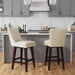 Villanova Swivel Bar Stool with Beige PU in Espresso (2 Per Carton) – SKU D-13220-6-BST | HomeStyle Furniture