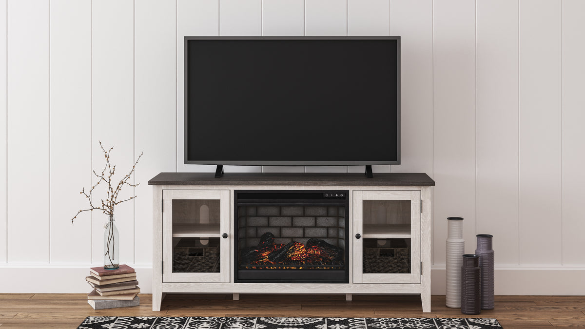 Homestyle Furniture - Ashley Furniture - Dorrinson 60" TV Stand with Electric Fireplace - 60" TV Stand with Electric Fireplace - W287W3