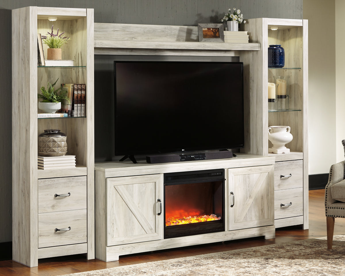 Homestyle Furniture - Ashley Furniture - Bellaby 4-Piece Entertainment Center with Fireplace - 4-Piece Entertainment Center with Fireplace - W331W5