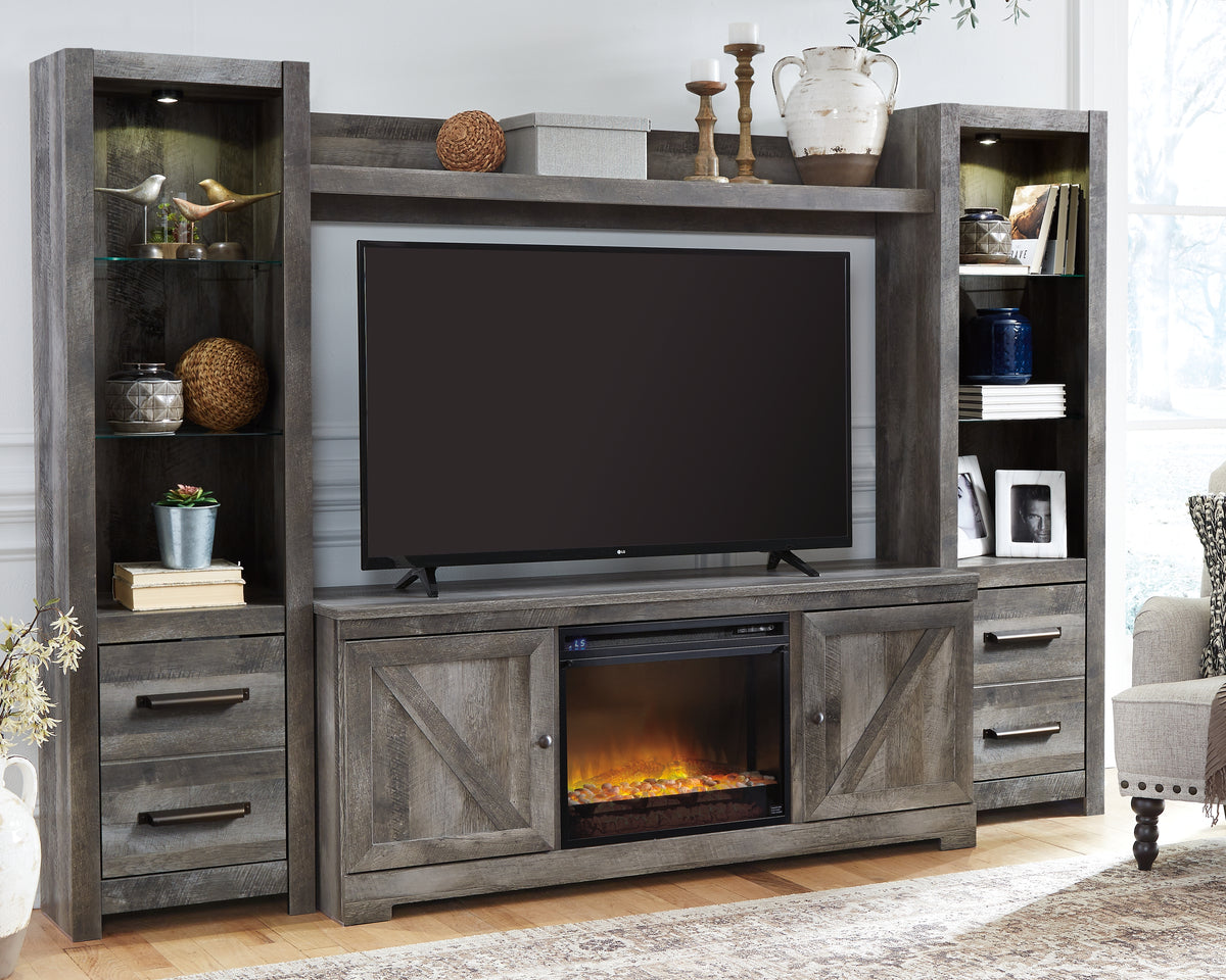 Homestyle Furniture - Ashley Furniture - Wynnlow 4-Piece Entertainment Center with Electric Fireplace - 4-Piece Entertainment Center with Electric Fireplace - W440W5