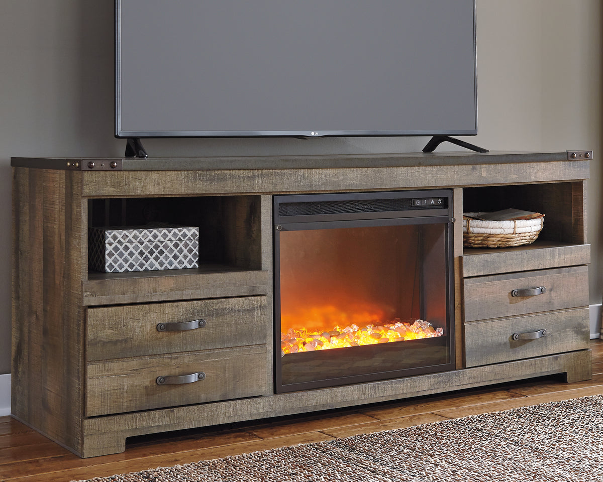 Homestyle Furniture - Ashley Furniture - Trinell 63" TV Stand with Electric Fireplace - 63" TV Stand with Electric Fireplace - W446W5