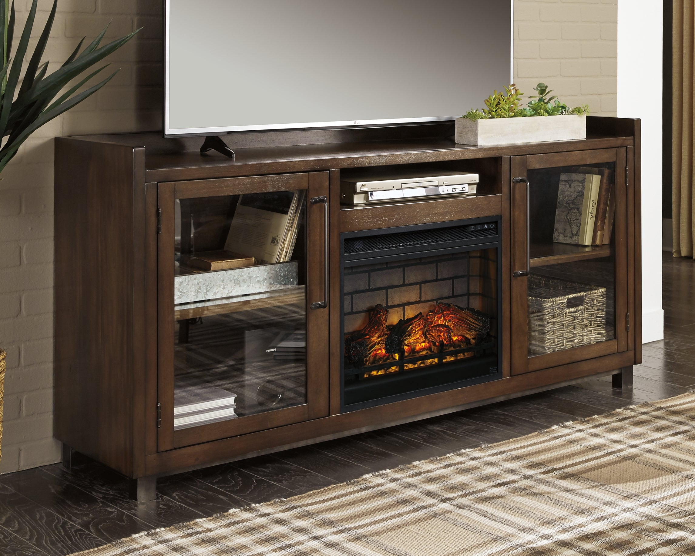 Homestyle Furniture - Ashley Furniture - Starmore 70" TV Stand with Electric Fireplace - 70" TV Stand with Electric Fireplace - W633W5
