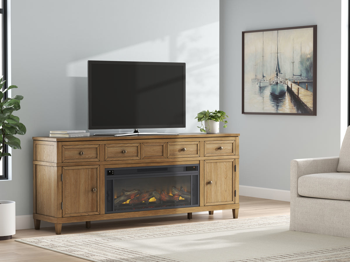 Homestyle Furniture - Ashley Furniture - Sharlance 81" TV Stand with Electric Fireplace - 81" TV Stand with Electric Fireplace - W655W1