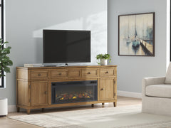 Homestyle Furniture - Ashley Furniture - Sharlance 81" TV Stand with Electric Fireplace - 81" TV Stand with Electric Fireplace - W655W1
