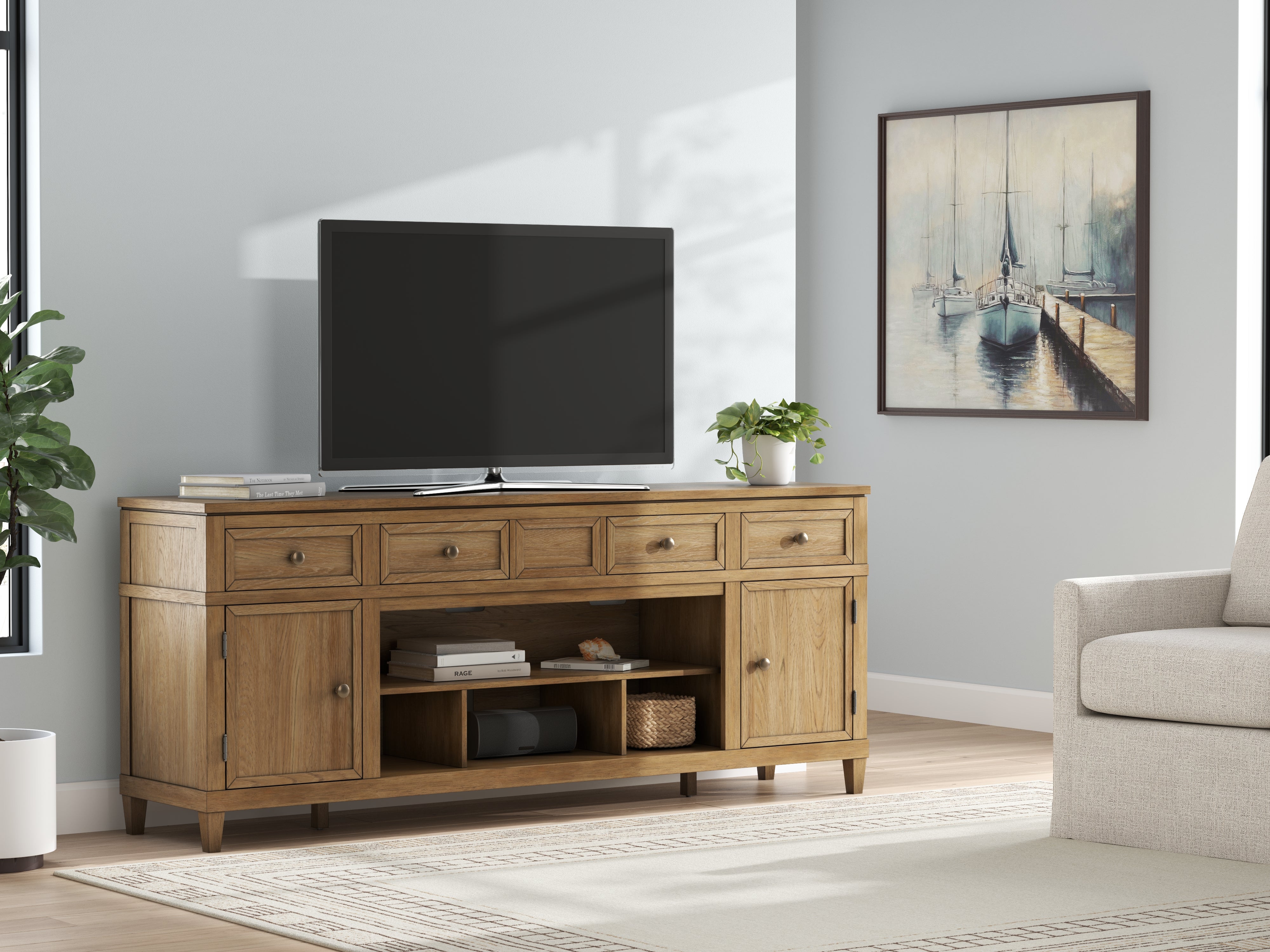 Homestyle Furniture - Ashley Furniture - Sharlance 81" TV Stand - 81" - W655-68