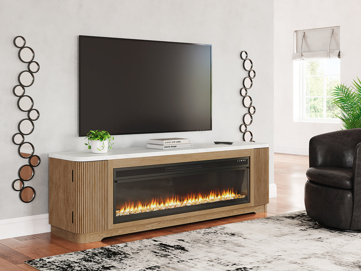 Homestyle Furniture - Ashley Furniture - Camdill 80" TV Stand with Electric Fireplace - 80" TV Stand with Electric Fireplace - W808W1