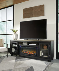 Homestyle Furniture - Ashley Furniture - Foyland 83" TV Stand with Electric Fireplace - 83" TV Stand with Electric Fireplace - W989W1