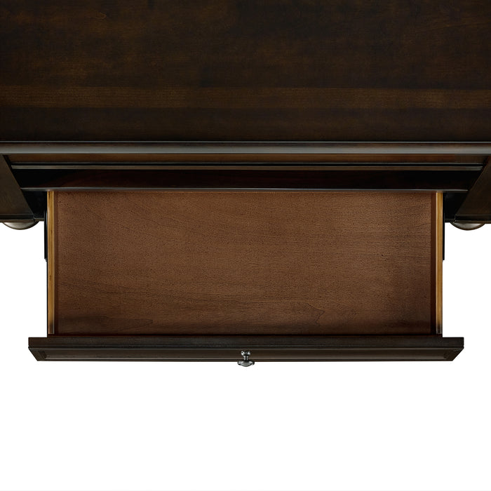 Wagner Square Lift-Top Coffee Table w/ Casters in Cherry