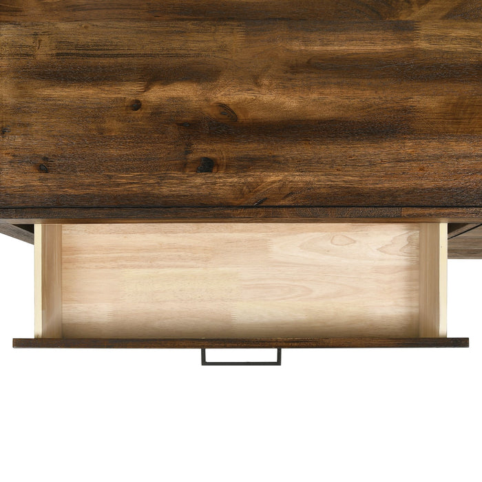 Warner Full Platform Storage Bed in Chestnut