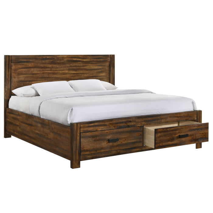 Warner King Platform Storage Bed in Chestnut