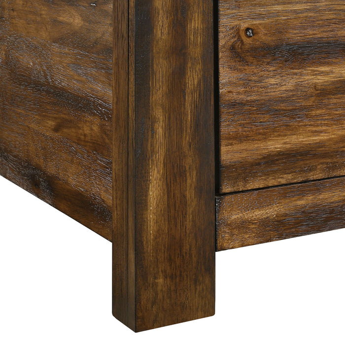 Warner Queen Platform Storage Bed in Chestnut