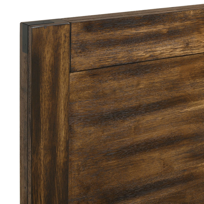 Warner King Platform Storage Bed in Chestnut