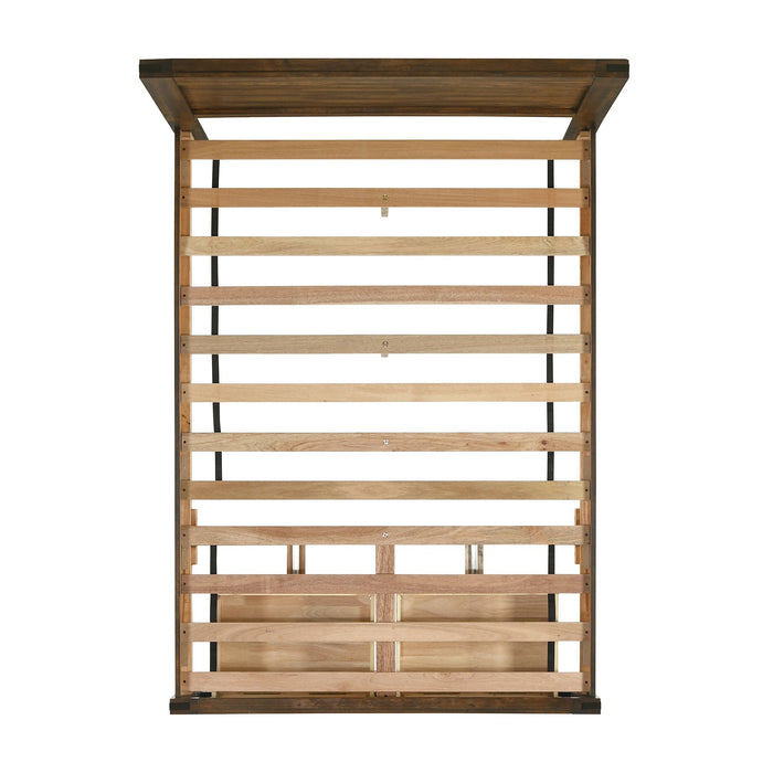 Warner Queen Platform Storage Bed in Chestnut