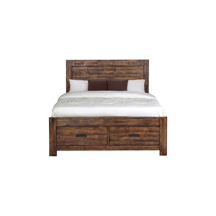 Warner Queen Platform Storage Bed in Chestnut