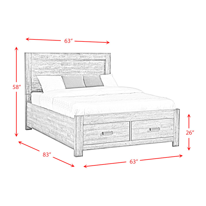 Warner Queen Platform Storage Bed in Chestnut